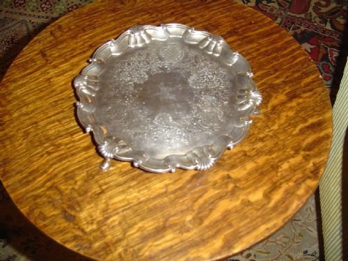 fig 2. Victorian Silver Waiter. Robert Hennell london 1869