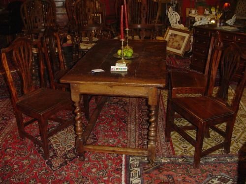 Set of Four 18th Century Fruitwood Country Chairs. C.1780.