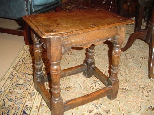 Oak Joint Stool. 17th /18th C
