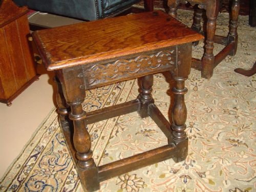 fig 1. Oak Joint Stool. 18th c and later.