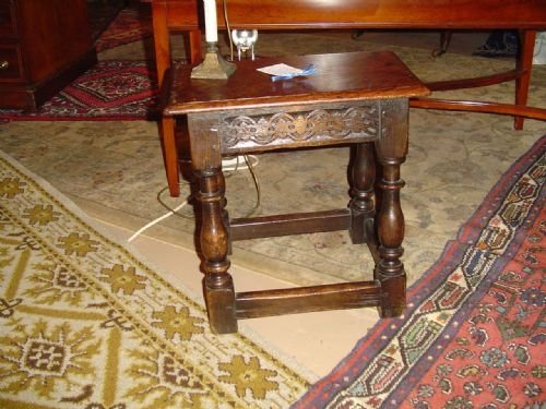 fig 2. Oak Joint Stool. 18th c and later.