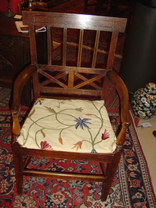 !8th Oak Century Carver Chair. C 1800
