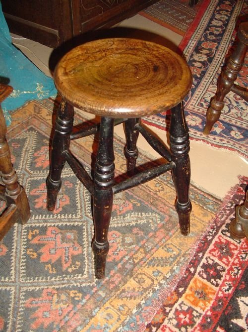 19th Century Elm Kitchen Stool.