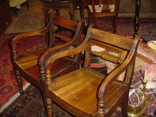 fig 1. A Pair of Regency Fruitwood Carver Chairs. c1820
