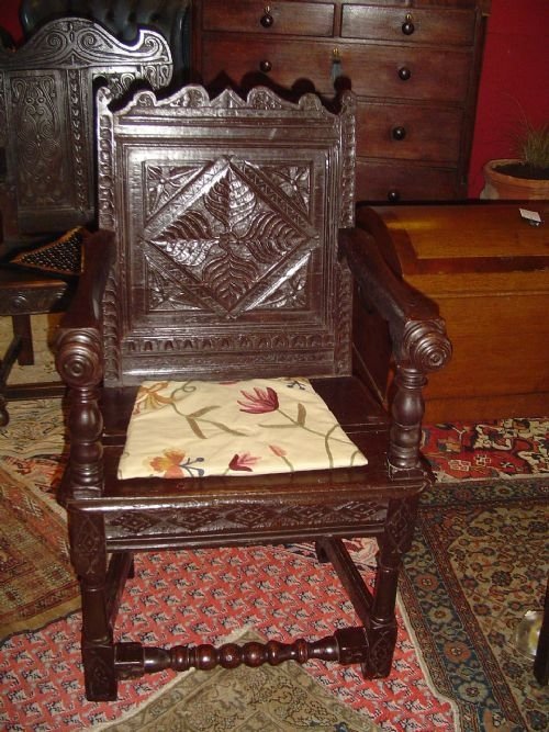 17th Century Oak Wainscot Chair.c 1690.