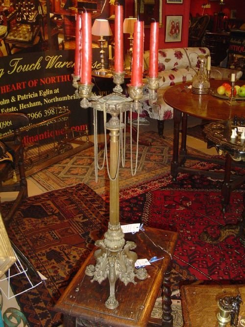 Napoleon III Bronze 5 Light Candelabrum. C1870