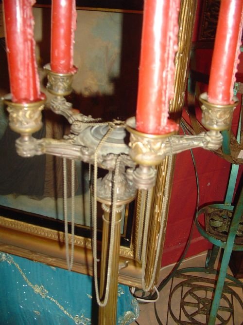 fig 1. Napoleon III Bronze 5 Light Candelabrum. c1870