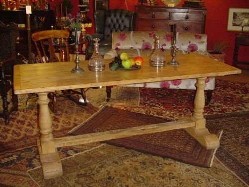 Victorian Pine Farmhouse Refectory Table.