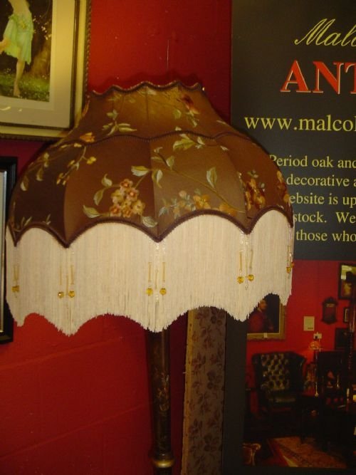 fig 3. Lacquered Standard Lamp & Handmade Silk Shade