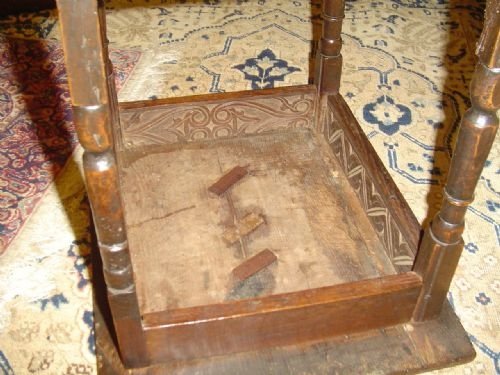 fig 3. An Early Oak Low Side Table. 17th c.
