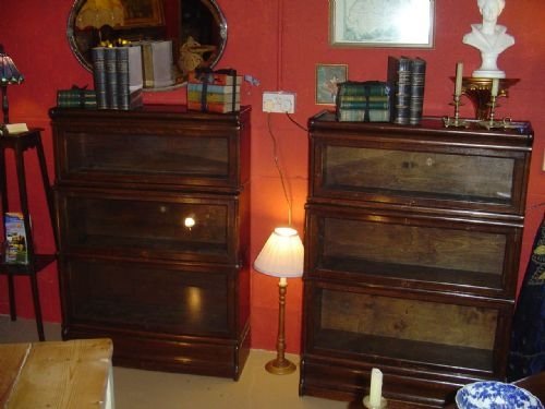 A Pair of Globe Wernicke Style Stacking Bookcases