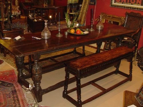 17th Century Oak Refectory Table. C 1680.
