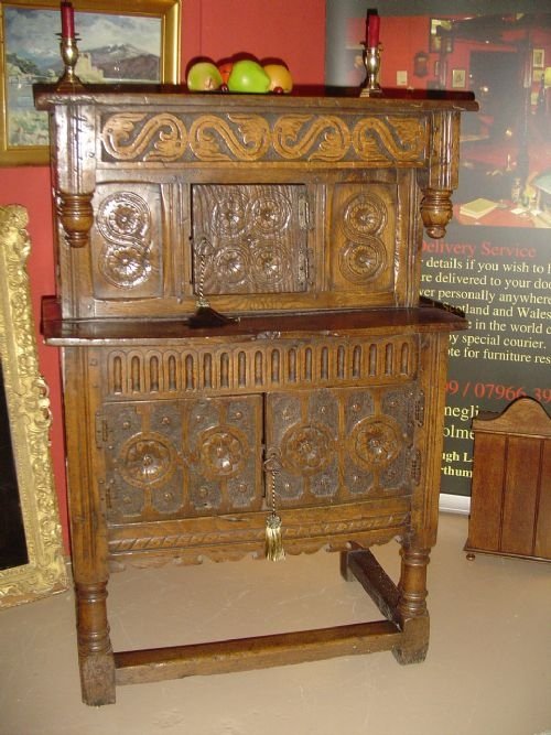 A Good Oak Court Cupboard of Small Proportions.