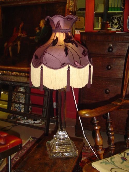 A Gilt Bronze Cut Glass Table Lamp.c 1930.
