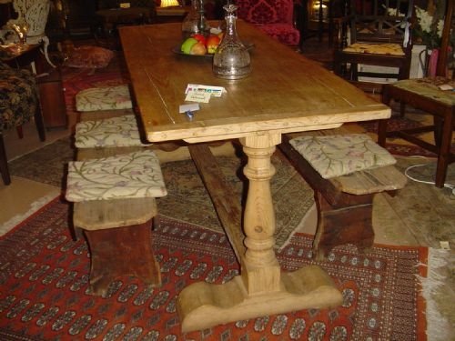 A Pair of Victorian Pine Benches.