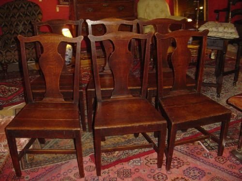 A Good Set of 18th Century Oak Country Chairs