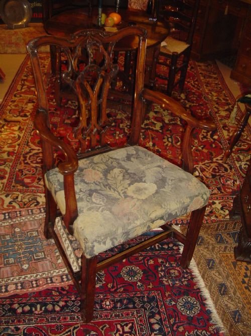 A Chippendale Period Armchair. Georgian C.1770.
