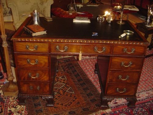 Mahogany Desk in the Chippendale Taste.