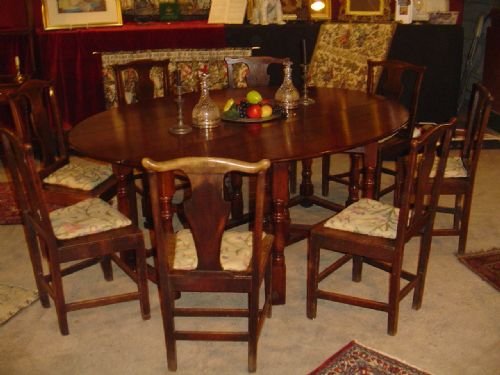 A Matched Set of 8 Chippendale Country Chairs