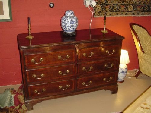 George 111 Oak Lancashire Chest.  C.1770.