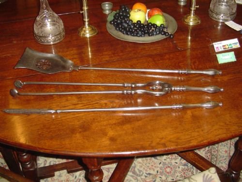 A Good Set of Early Victorian Fire Irons