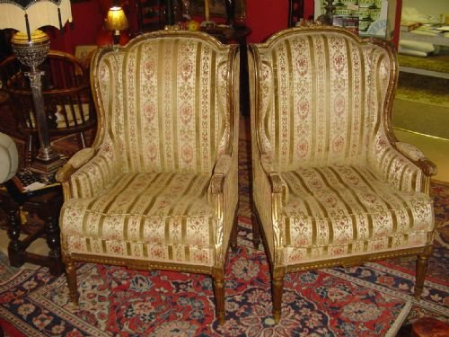 A Pair of French Salon Chairs.