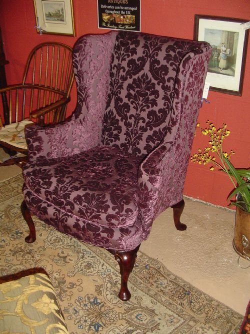 Early 19th C. Wing Armchair.