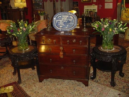 A Matched Pair of Large Victorian Chinese Hardwood & Red Marble Jardiniere Stands.