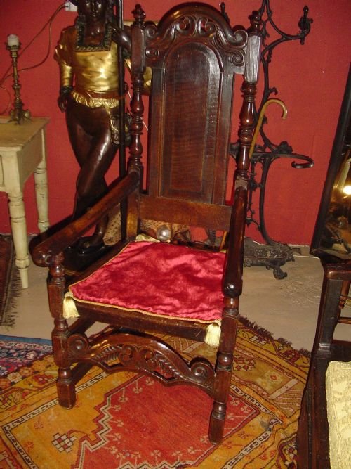 A 17th Century Oak Armchair. C. 1680