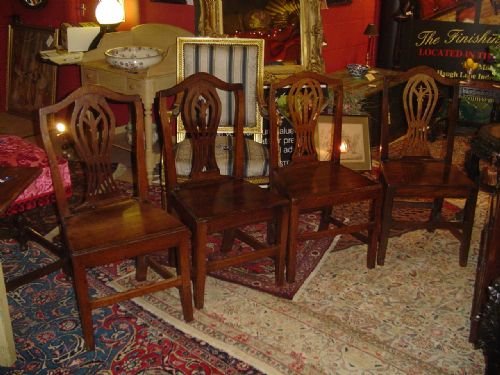 A Set of 6 18th Century Country Chairs.  C1800.