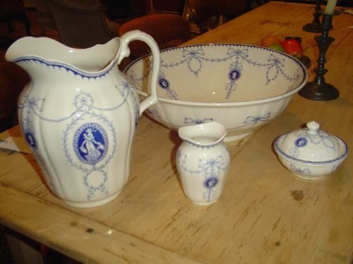 Blue and White Wash Stand Set. By "Mintons"c1900.