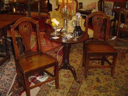 A Pair of Hepplewhite Camel Back Country Chairs
