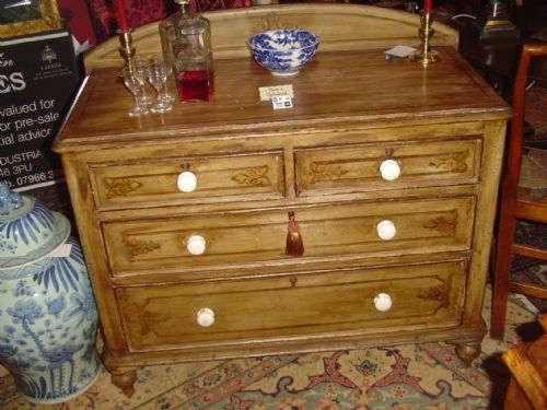 Victorian Painted Pine Chest.