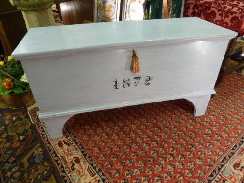 Victorian Painted Pine Trunk.
