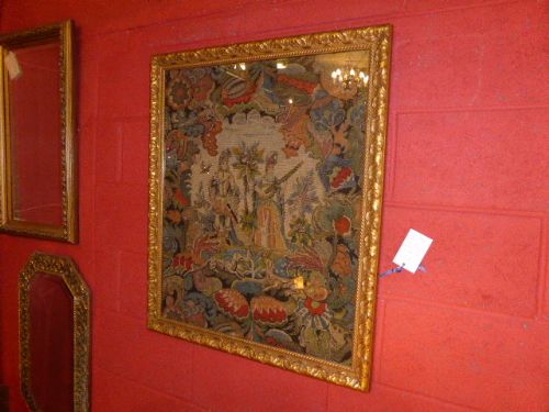 19th Century Needlework Panel. C.1830.