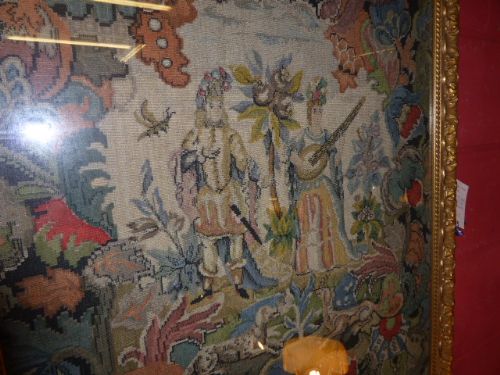 fig 1. 19TH CENTURY NEEDLEWORK PANEL. C.1830.