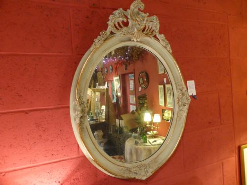 Stylish Painted French Wall Mirror C 1920