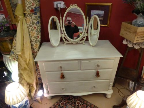 Small Victorian Painted Pine Chest.