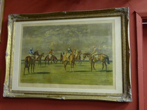 Sir Alfred Munnings Racing Print 1953