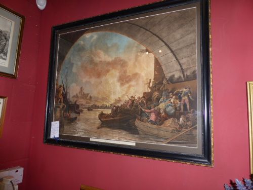 "The Great Fire of London" a 19thc. Print by Stadler.
