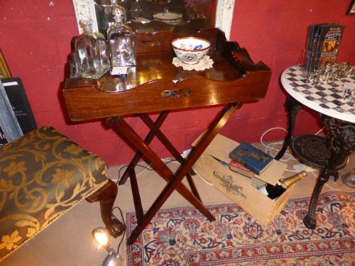 Victorian Mahogany Butlers Tray on Stand