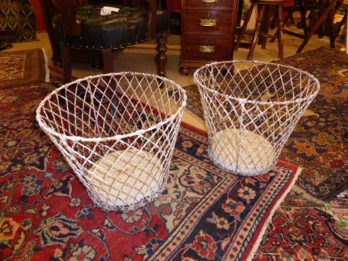 A Pair of Victorian French Wire Baskets.