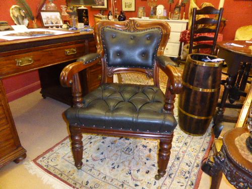 Fine Late Regency Mahogany Desk Chair. C1820.