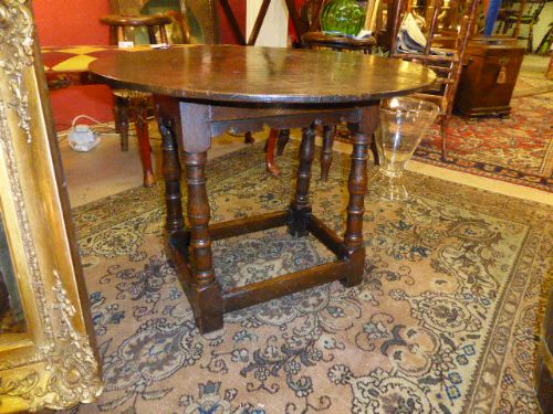 Oak Joint Stool Occasional Table. C.1800.