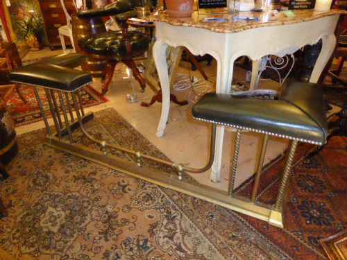 Quality Brass Extending Club Fender with Leather Seat.