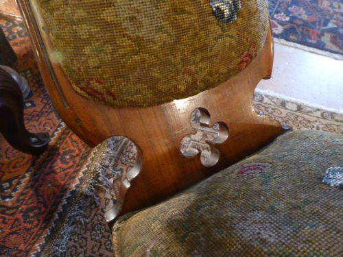 fig 1. Gothic Revival Child's Chair in style of Pugin. c1850.