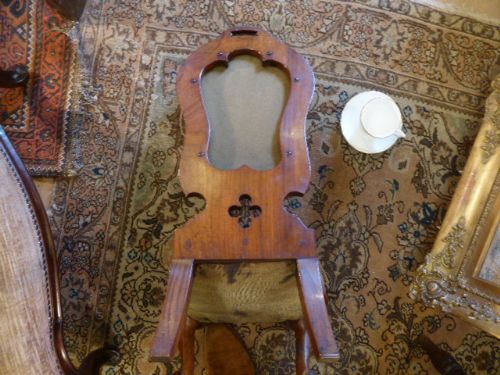fig 3. Gothic Revival Child's Chair in style of Pugin. c1850.