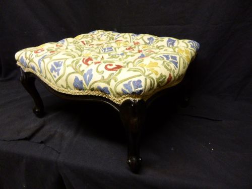 Large Edwardian Low Lounge Stool. C.1910.