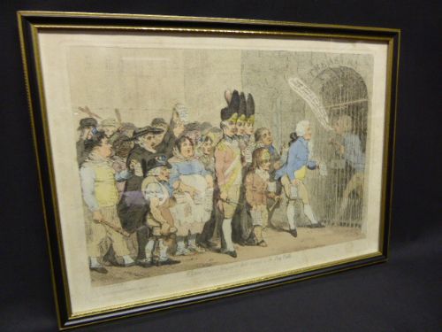 18th Century James Gillray Print.  C1788.
