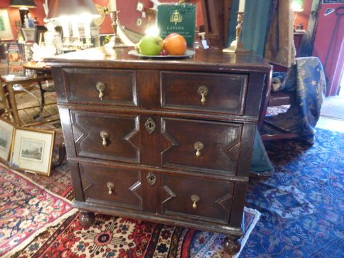Late 17th Century Oak Chest of Small Proportions.